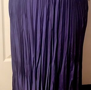 Skirt Ladies Navy Pleated